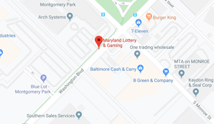 Screenshot of the Maryland Lottery Headquarters location