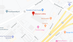 Screenshot of the Missouri Lottery Headquarters location