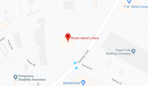 Screenshot of the Rhode Island Lottery Headquarters location
