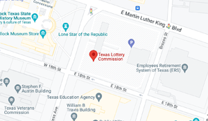 Screenshot of the Texas Lottery Headquarters location
